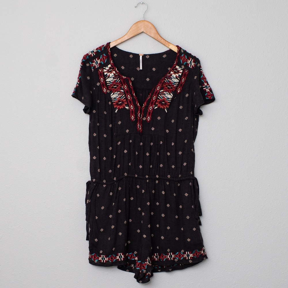 Free People Black Romper